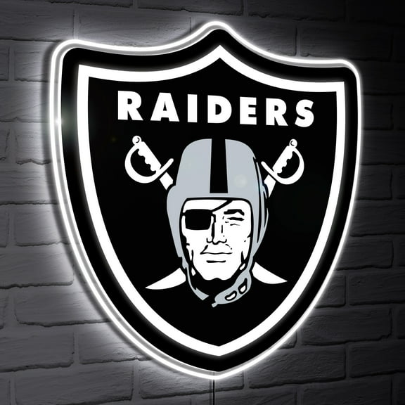 Las Vegas Raiders LED Team Logo Shaped Lighted Wall Sign