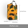 thumbnail image 3 of KLL Sunflowers Laundry Hamper,Large Canvas Fabric Lightweight Storage Basket Toy Organizer Dirty Clothes Collapsible Waterproof, 3 of 6