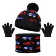 thumbnail image 3 of Splozh Toddler Winter Hat Baby Winter Hat Scarf & Gloves Set Knit Hat Fleece Lined for Boys Girls Black,2-8 Years, 3 of 9