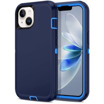 I-HONVA For iPhone 14 Plus Case,3-Layer Military Grade Drop Protection Anti-Slip Bumper Rugged Shockproof Dustproof Protection 6.7 inch Phone Case,Deep Blue
