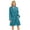 Blue Green, variant on Women Fleece Robe, Short Cozy Plush Robes for Womens Soft Shawl Collar Warm Spa Bathrobe(Navy, XX-3X-Large)
