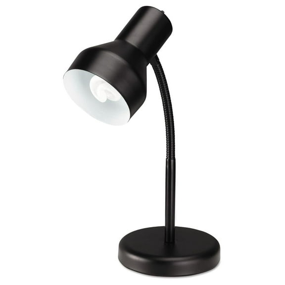 ALE Task Lamp, 16 Inch Black - Adjustable Gooseneck Desk Lamp with Weighted Base & CFL Bulb