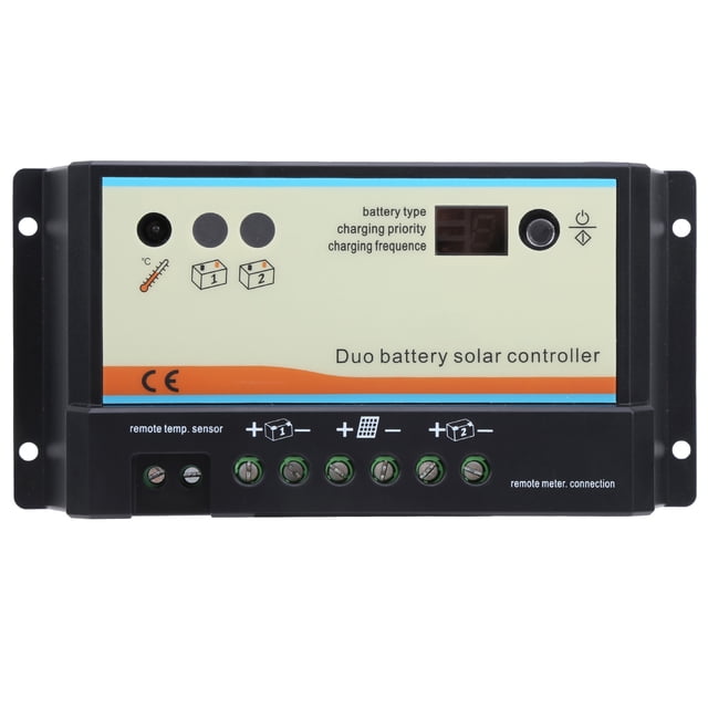 Controlador solar de plástico para carga de RV con batería dual, RJ45 de 8 pines, EPIPDB-COM, 12/24 V CC (DB-20 A)