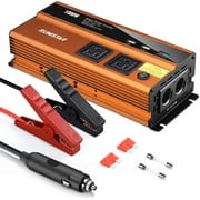 Sugletech 1000W AC Power Inverter for Car, Camping, Trucks, RVs, Jump Starter, Dual USB Outlets, Dual AC Plug Adapter