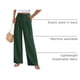 thumbnail image 4 of Pantalones PRETTYGARDEN Palazzo de Pierna Ancha, Tiro Alto, Verde Oscuro, XXL, 4 of 9