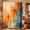 Orange, variant on Blue Teal Orange Shower Curtain Set - Standard 72" x 72" Washable Bathtub Curtain with 12 Hooks, Retro Abstract Gradient Mottled Art Waterproof Fabric Stall Shower Curtains for Bathroom Décor