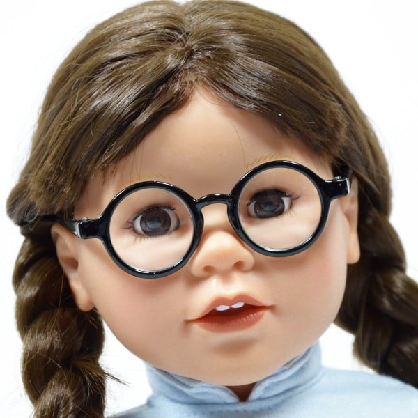 Set of 2 Solid Round Glasses for 18'' Doll