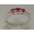 thumbnail image 3 of LBG British Made Sterling Silver ring with Natural Ruby Womens Engagement Ring - 33 size options - Size 9.75, 3 of 6