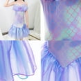 thumbnail image 6 of Little Girls Mermaid Costume with Accessories Halloween Purple Princess Cosplay Dress, Size for 6-7Y, 6 of 8