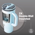 thumbnail image 4 of TAL 32oz Stainless Steel Skye Tumbler with Flip-Up Straw, Light Blue Shimmer, 4 of 8