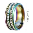 thumbnail image 3 of TopLLC Rings Ladies Fashion Double Diamond Fashion Women Jewelry Ring Ladies, 3 of 9
