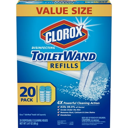 clorox wand refills toilet disposable disinfecting heads ct cleaning walmart count