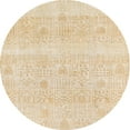thumbnail image 1 of Ahgly Company Indoor Round Abstract Yellow Abstract Area Rugs, 7' Round, 1 of 6