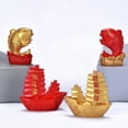 thumbnail image 1 of opvise Mini Resin Fortune Tree Chinese Golden Ingot Home Office Desk Landscape Ornament 5#, 1 of 8
