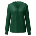 thumbnail image 2 of Vedolay Cropped Sweaters for Women Sweaters 2023 Fall Winter Long Sleeve Casual Pullover Loose Tops,Army Green M, 2 of 5