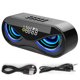 thumbnail image 1 of Reloj despertador multifunción ABS con altavoz Bluetooth, función de llamada con mensaje de voz, diafragma independiente, luz intermitente de colores, caja de altavoz negra, 1 of 14