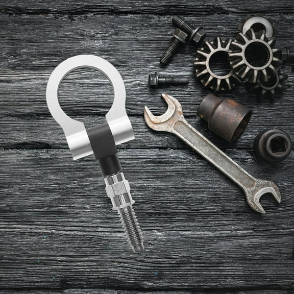 WHAMVOX Universal Heavy Duty Tow Hook Kit Front Rear Bumpers Tow Hook Screw On Tow Hook for Cars and Trucks Metal Tow Hook Ring for Trailers