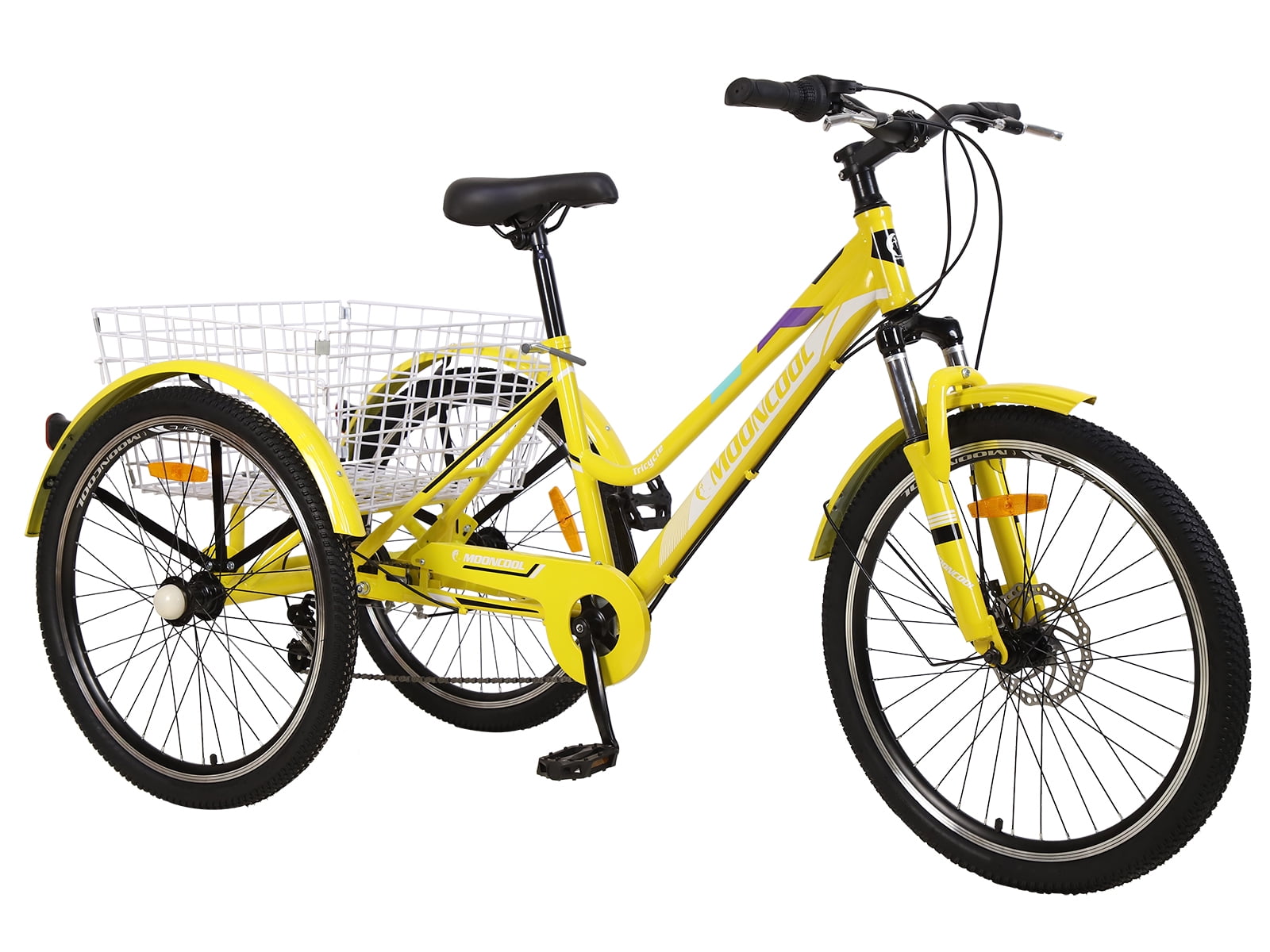 FICISOG Mountain Tricycle for Adults, 3 Wheeled 7Speed Mountain