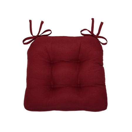 

Solid Colored Cotton Comfortable Chair Pads with Ties Polyester Filling Cushion Chair Pad Seat Cushion for Dining Office Chair