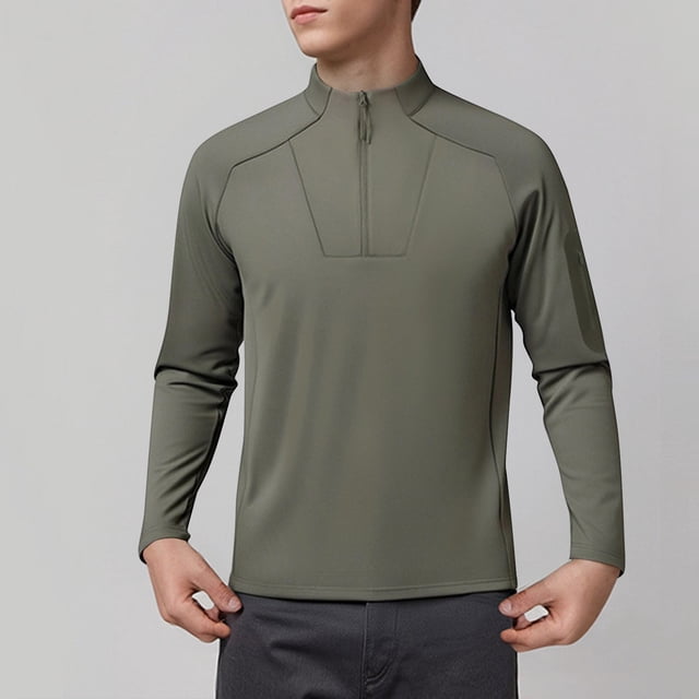pstuiky camisa de manga larga para hombre, Ropa deportiva de manga larga y cuello redondo para hombre, lisa, cálida, de color liso Tops casuales para hombres xl