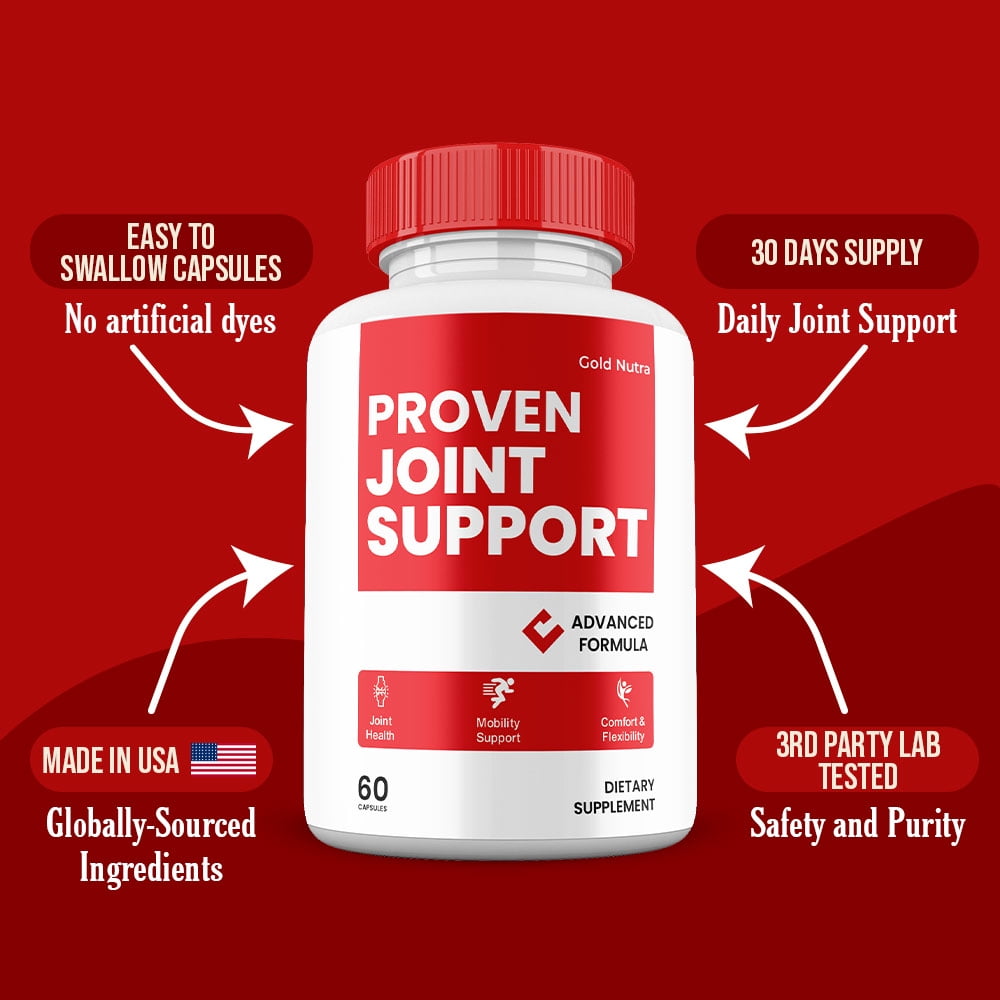 Proven Joint Support Capsules, Joint Support Supplement, Proven JointSupport All-Natural Pills Maximum Strength, 30 Day Supply per Bottle(3 Pack)