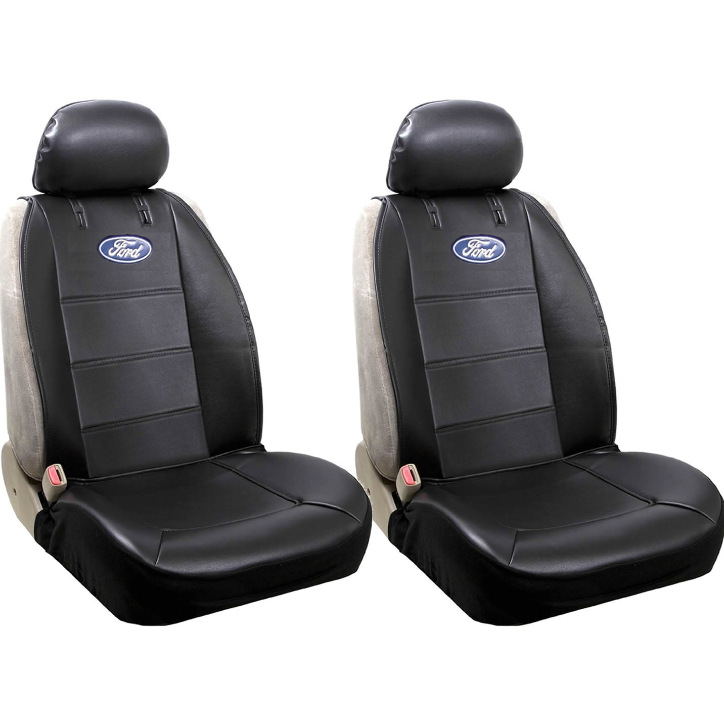 Official Licensed 2 Piece Synthetic Leather Sideless Seat Covers 2