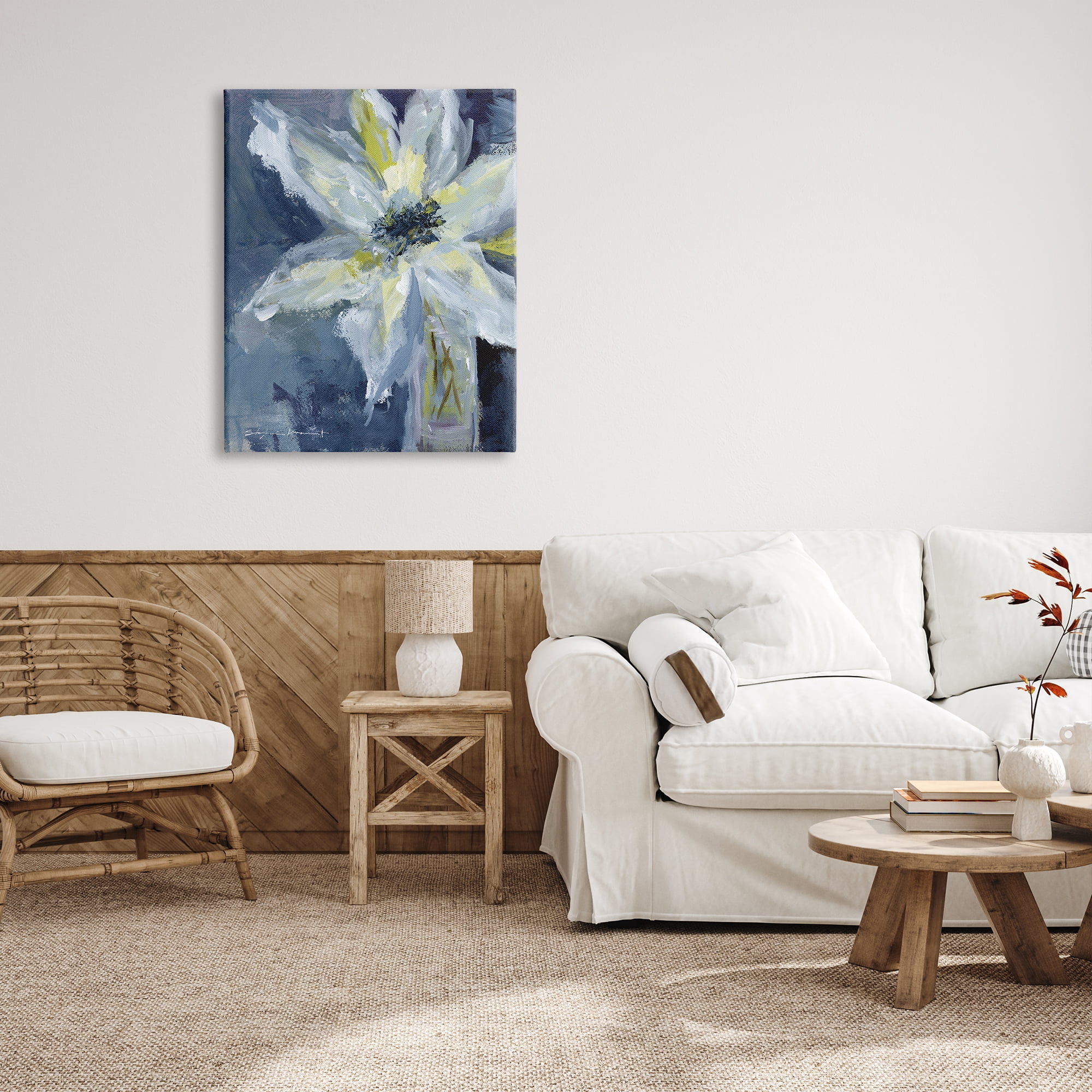 Abstract Blooming Lily Flower Soft Petals 30 in x 40 in Painting Canvas Art Print, by Stupell Home Décor