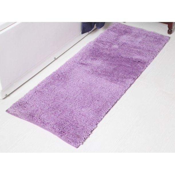 Addy Home Plush Collection Bath Rug or Runner LILAC (24 in x 72 in