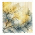 thumbnail image 2 of Ambesonne Yellow Shower Curtain, Autumnal Melancholy Branches, 69"Wx75"L, Khaki Slate Blue Eggshell, 2 of 4