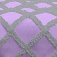 thumbnail image 4 of 1 Piece Luxury Two Tone Diamond Ruffle Pattern Comforter Super Soft, All Season 800 Thread Count, 100% Egyptian Cotton, Super King Size Lilac-Silver Color, 4 of 4