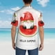 thumbnail image 4 of Balery Watermelon Gnome Camisas hawaianas de manga corta para hombre, camisas playeras de corte holgado, camisas de vacaciones con botones,Medium, 4 of 7