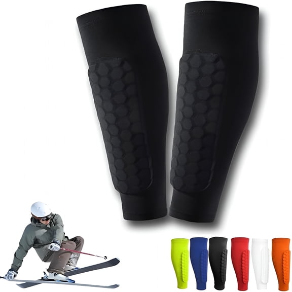 BESTSKY 2026 New Soccer Shin Guards Shin Pads for Kids Youth Adult, Ski Shin Guards Calf Compression Sleeve with Honeycomb Pads, Lightweight Calf Protective Gear for Football Soccer