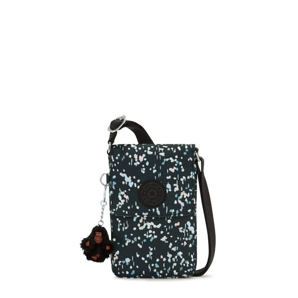 Kipling Women’s Tissy, Lightweight Crossbody Mini, Nylon Phone Bag, Sprinkled DOTS Black