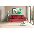 thumbnail image 1 of Sofá Cama De Lino Rojo Modelo Brokman, 1 of 8