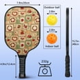 thumbnail image 4 of Pickleball Paddles Set,Pioneer Flower Floral Print Pattern Fiberglass Surface Pickleball Racket Set with 2 Indoor Outdoor Pickleball Balls and Pickleball Bag,Pickle-ball Equipment, 4 of 6