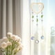 thumbnail image 1 of White Crystal Wind Chime Garden Set Light Ornaments Patio Decoration Cordiform Pendant Natural Crystal Sunshine Catcher Wind Chime, 1 of 6