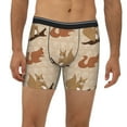 thumbnail image 2 of Picia Cartoon Squirrel Pattern Men's Athletic Long Leg Briefs , Performance Stretch Underwear，Moisture-Wicking, 2 of 7