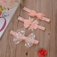 thumbnail image 3 of Kmbangi 3 Pcs Baby Girls Bow Headband Lace Sequined Elastic Band, 3 of 6