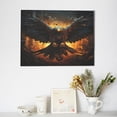 thumbnail image 6 of Naloa Cool Black Eagle Print Canvas Picture,Wall Pictures, Modern Decorative Poster,Art Prints for Bedroom, Toilet, 40 x 30 cm, Built-in Wooden Frame, 6 of 6