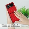 thumbnail image 5 of TECH CIRCLE for Samsung Galaxy Z Flip 4 Case, Protective Slim PU Leather With Kickstand Glossy Design Back Phone Cover For Samsung Z Flip 4, Red, 5 of 8