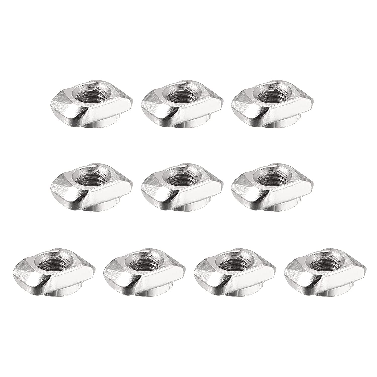 10 Pack 2020 Series Sliding T Slot Nut M4 Half Round Roll in Tee TNuts