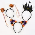 thumbnail image 2 of Yoyauz Halloween Headband Pumpkin Witch Hat Bat Spider Headband Halloween Costume Party Makeup Hair Accessories, 2 of 7