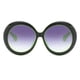thumbnail image 4 of Gafas de sol de estilo vintage Zulema 90s 80s Marco de Plástico Lente gris degradado Marco verde negro, 4 of 8