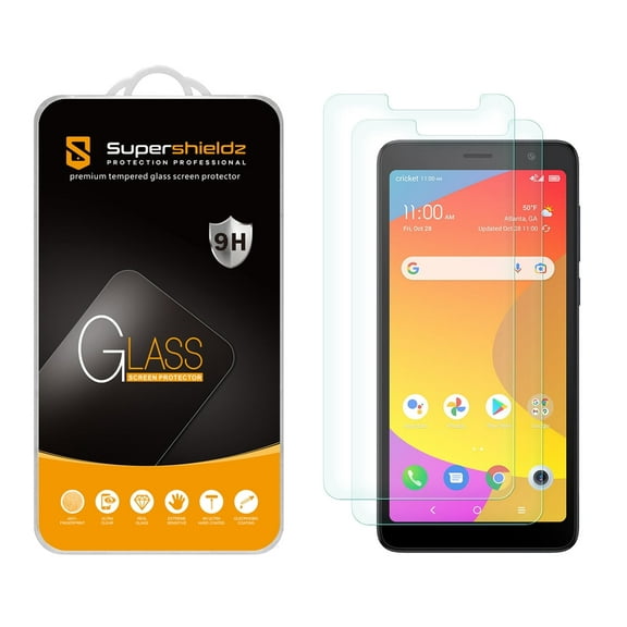 (2 Pack) Supershieldz Designed for TCL Ion Z Tempered Glass Screen Protector, Anti Scratch, Bubble Free
