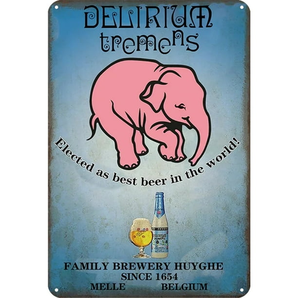 Letrero Lata Delirium Metal Vintage Pintura Hierro Rectangular 30x40cm