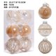 thumbnail image 3 of 6 bolas navideñas transparentes de 8 cm para mascotas con cuerda de lino dorada, colgantes para árbol de Navidad, decoración para el hogar, 3 of 5