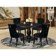 thumbnail image 7 of Luxe by East West Furniture 5 Piece Dining Room Set For 4 Contains 48" Round Table In Black Color, 7 of 7