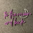 thumbnail image 4 of Glowneon To The Moon & Back Neon Sign, Trendy Bedroom Gift Decor, 4 of 4