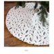 thumbnail image 4 of Christmas Tree Skirt White, 48 Inch Colour Sequin Feather Tree Skirt, Xmas Plush Tree Mat For Holiday Party Indoor Decorations, 4 of 4
