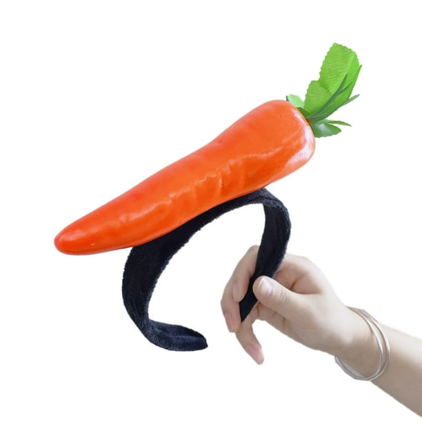 Cartoon Fruit Headbands Stuffed Vegetable Hair Hoop Carrot Hairband Funny  Hair Bands for Washing Face Party Costume 